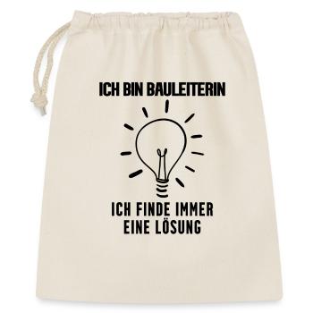 Bauleiterin Beruf Ausbildung - Geschenkbeutel aus Baumwolle (40 x 50 cm) - Natur - Vorne