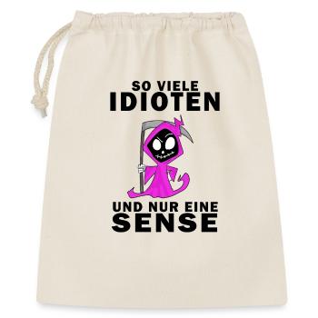 Sensenmann Damen Sarkastisch Provokation - Geschenkbeutel aus Baumwolle (40 x 50 cm) - Natur - Vorne
