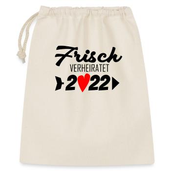 Frisch verheiratet 2022 - Geschenkbeutel aus Baumwolle (40 x 50 cm) - Natur - Vorne