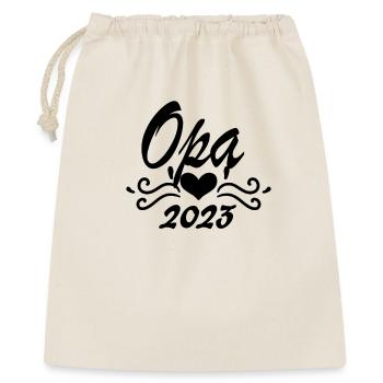Opa 2023 - Geschenkbeutel aus Baumwolle (40 x 50 cm) - Natur - Vorne