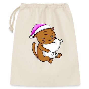 Katze Katzenrasse Abessinierkatze - Geschenkbeutel aus Baumwolle (40 x 50 cm) - Natur - Vorne