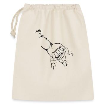 Personnalisé papa 3 enfants Shot Stitch papa - Sac cadeau 40 x 50 cm - nature - Devant
