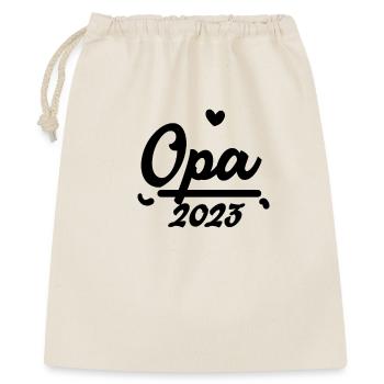 Opa 2023 - Geschenkbeutel aus Baumwolle (40 x 50 cm) - Natur - Vorne