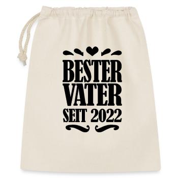 Bester Vater seit 2022 - Geschenkbeutel aus Baumwolle (40 x 50 cm) - Natur - Vorne