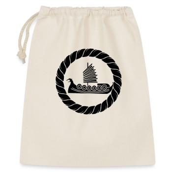 Wikingerschiff Symbol Freiheit auf See und Land - Geschenkbeutel aus Baumwolle (40 x 50 cm) - Natur - Vorne