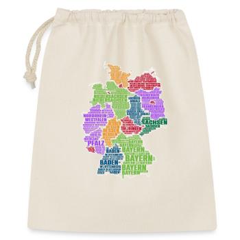 Deutschland Karte - Geschenkbeutel aus Baumwolle (40 x 50 cm) - Natur - Vorne