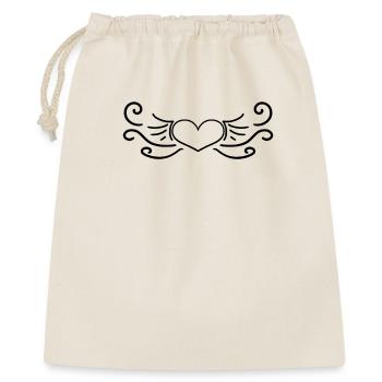 Cœur Noir - Sac cadeau 40 x 50 cm - nature - Devant