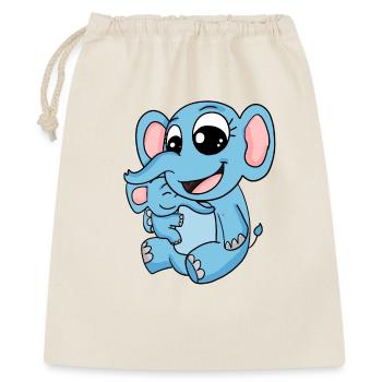 Famille - Eléphant avec bébé éléphant - Sac cadeau 40 x 50 cm - nature - Devant