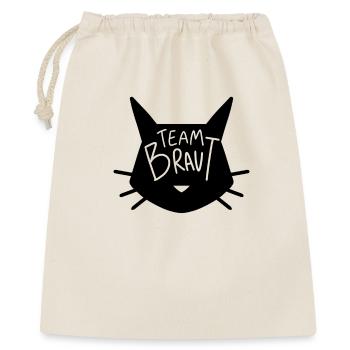 Team Braut Katze - Geschenkbeutel aus Baumwolle (40 x 50 cm) - Natur - Vorne