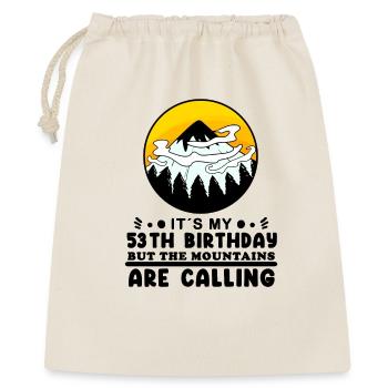 53. Geburtstag Berge 53 Jahre alt Berg Wandern - Geschenkbeutel aus Baumwolle (40 x 50 cm) - Natur - Vorne