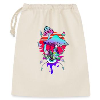 Funny hippie trippy mushrooms with one eye - Gift Bag 40 x 50 cm - nature - Front