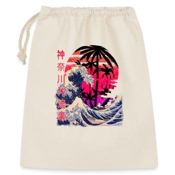die große Welle vor kanagawa retro - Geschenkbeutel aus Baumwolle (40 x 50 cm) - Natur - Vorne