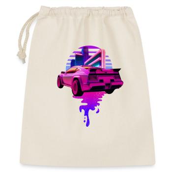 Retro Wave Sports Car Vaporwave Sunset - Gift Bag 40 x 50 cm - nature - Front