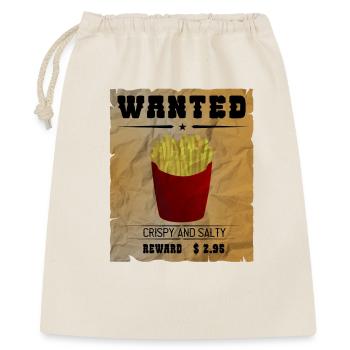 Pommes - french fries - Geschenkbeutel aus Baumwolle (40 x 50 cm) - Natur - Vorne