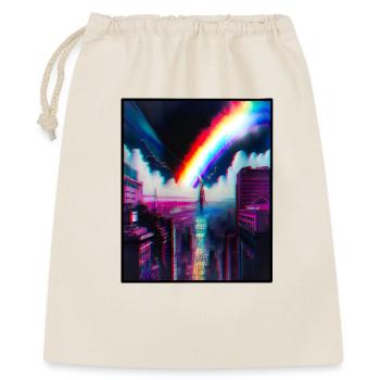 Regenbogen Stadt Skyline Art - Geschenkbeutel aus Baumwolle (40 x 50 cm) - Natur - Vorne