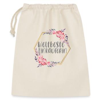 Weltbeste Einkäuferin Shoppen Shopping Queen - Geschenkbeutel aus Baumwolle (40 x 50 cm) - Natur - Vorne