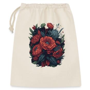 Motif floral vintage, fleurs florales printanières - Sac cadeau 40 x 50 cm - nature - Devant