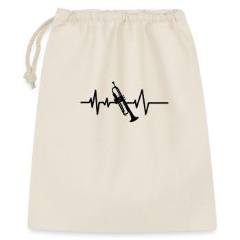 Trompete Heartbeat Bester Trompeter Spieler - Geschenkbeutel aus Baumwolle (40 x 50 cm) - Natur - Vorne