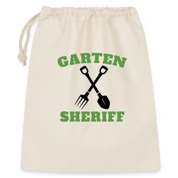 Gärtner Hobbygärtner Landschaftsbau Garten Sheriff - Geschenkbeutel aus Baumwolle (40 x 50 cm) - Natur - Vorne