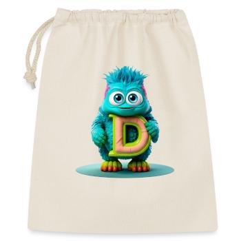 Colorful Monster with Bright Letter D - Gift Bag 40 x 50 cm - nature - Front