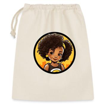 Lebhafte Afro-Style Cartoon Illustration - Geschenkbeutel aus Baumwolle (40 x 50 cm) - Natur - Vorne