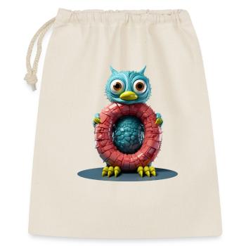 Créature bleue avec lettre O Alphabet - Sac cadeau 40 x 50 cm - nature - Devant