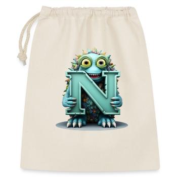 N Coloré avec Monster Woven - Sac cadeau 40 x 50 cm - nature - Devant