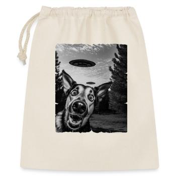 German Shepherd Aliens Invasion Uap Weirdcore - Gift Bag 40 x 50 cm - nature - Front