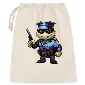 Tortue de la police - Sac cadeau 40 x 50 cm - nature - Devant