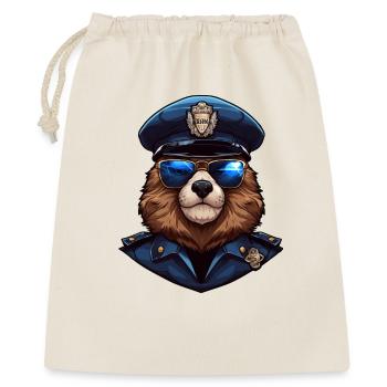 Police des marmottes - Sac cadeau 40 x 50 cm - nature - Devant