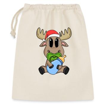 Moose Baby Christmas - Gift Bag 40 x 50 cm - nature - Front