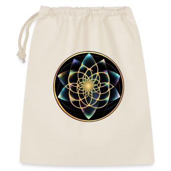 Géométrie du mandala doré - Sac cadeau 40 x 50 cm - nature - Devant