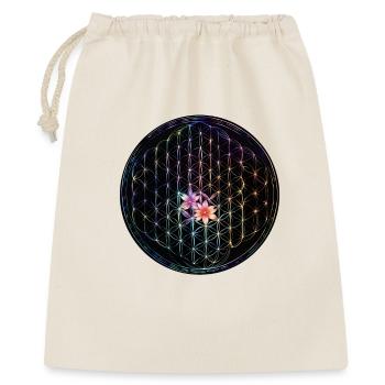 Fleur de vie arc-en-ciel Design - Sac cadeau 40 x 50 cm - nature - Devant