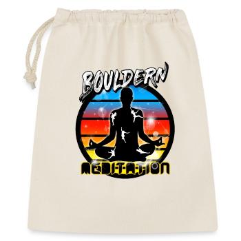 Bouldern - Geschenkbeutel aus Baumwolle (40 x 50 cm) - Natur - Vorne