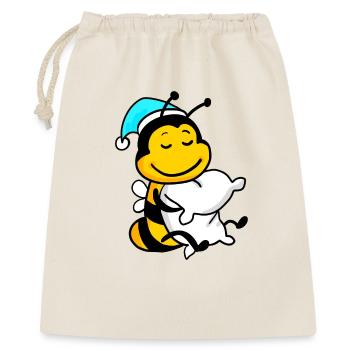 Abeille avec oreiller et bonnet somnolent - Sac cadeau 40 x 50 cm - nature - Devant