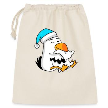 Mouette avec oreiller et bonnet somnolent - Sac cadeau 40 x 50 cm - nature - Devant