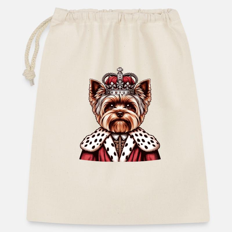 Yorkshire Terrier König - Geschenkbeutel aus Baumwolle (40 x 50 cm) - Natur