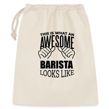 Barista - Geschenkbeutel aus Baumwolle (40 x 50 cm) - Natur - Vorne