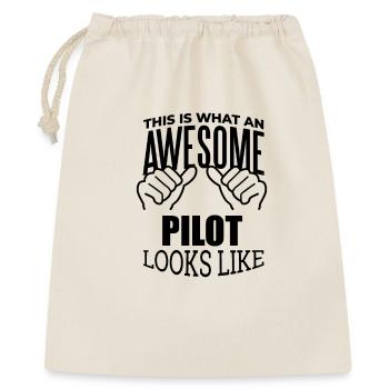pilote - Sac cadeau 40 x 50 cm - nature - Devant