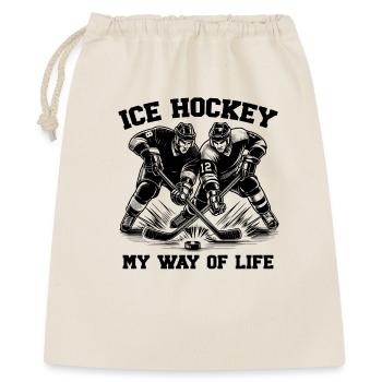 Eishockey Statement Fan Outfit Trikot Jersey - Geschenkbeutel aus Baumwolle (40 x 50 cm) - Natur - Vorne