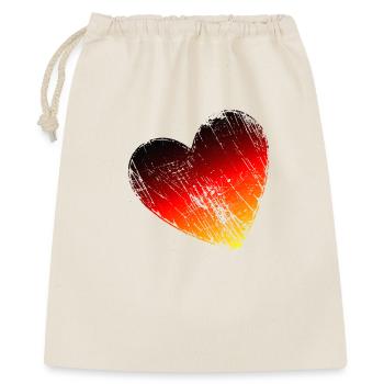 Germany Heart Grunge Black, Red, Gold - Gift Bag 40 x 50 cm - nature - Front