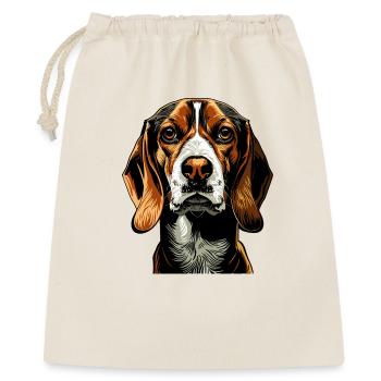 Beagle Welpe Beagles Süßer Hund English Beagle - Geschenkbeutel aus Baumwolle (40 x 50 cm) - Natur - Vorne