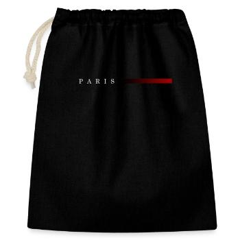 Paris, I love Paris, la ville lumière, la capitale - Sac cadeau 40 x 50 cm - noir - Devant