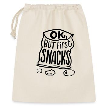 Snack Feinschmecker Essensliebhaber - Geschenkbeutel aus Baumwolle (40 x 50 cm) - Natur - Vorne
