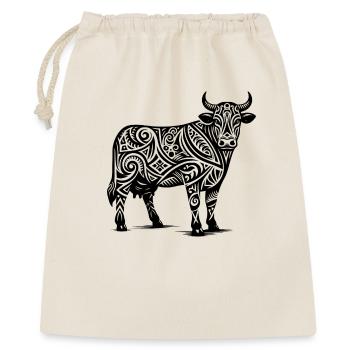 Vache Tribal - Sac cadeau 40 x 50 cm - nature - Devant