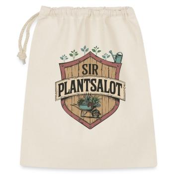 Vintage "SIR PLANTSALOT" Rustikale Männer Gärtner - Geschenkbeutel aus Baumwolle (40 x 50 cm) - Natur - Vorne