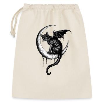 Gothic Black Cat Bat Wings Crescent Moon Dark - Gift Bag 40 x 50 cm - nature - Front