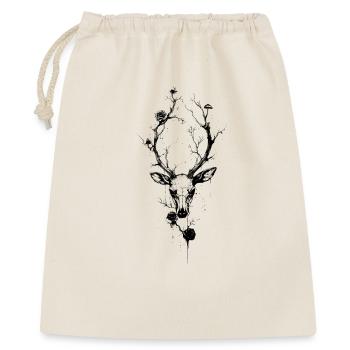 Dark Fantasy Deer Mushrooms Flowers Gothic Nature - Gift Bag 40 x 50 cm - nature - Front