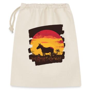Esel - Geschenkbeutel aus Baumwolle (40 x 50 cm) - Natur - Vorne