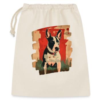 Bullterrier Kampfhund Hunderasse - Geschenkbeutel aus Baumwolle (40 x 50 cm) - Natur - Vorne